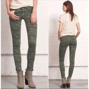 Rag & Bone Pixel Camo Green Skinny Jeans 28